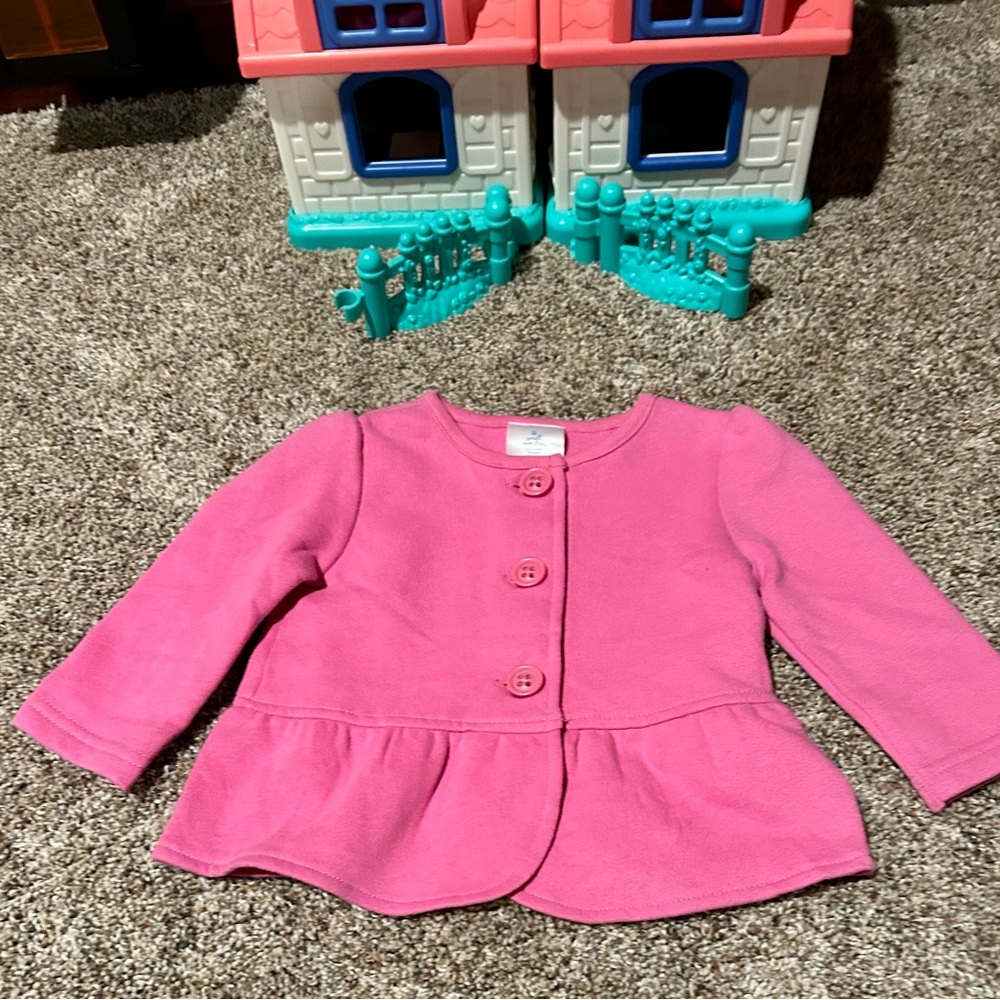 ✅NWOT Small Wonders 6-9 Mos Pink Button Down Top